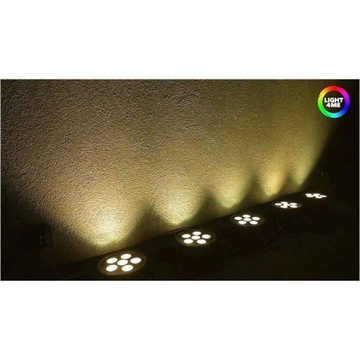 Lampa PAR sceniczna LIGHT4ME PAR COB 6X30W LED RGBA mocny wydajny