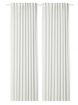 Zasłona 2 szt. 145 x 300 cm BIAŁY IKEA HILJA