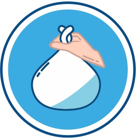 ПАКЕТЫ ДЛЯ ИСПОЛЬЗОВАННЫХ ПОДгузников BABYMAM 400 шт. 4 УП.