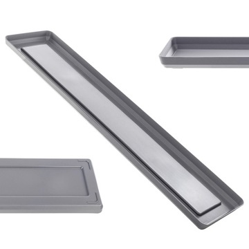 PODSTAWKA POD DONICZKĘ DONICĘ 53,5cm TACKA PROSTOKĄTNA ANTRACYT PLASTIKOWA