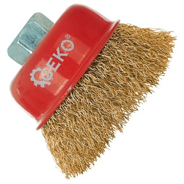 SZCZOTKA DRUCIANA DOCZOŁOWA DRUT MOSIĄDZ M14 65mm DRUT MOSIĄDZOWANY