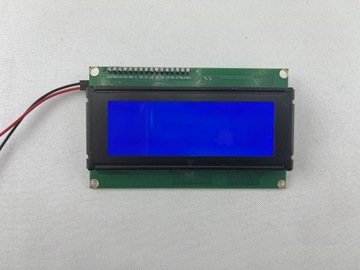 WYŚWIETLACZ LCD 2004 4x20 HD44780 KONWERTER I2C białe znaki niebieskie tło