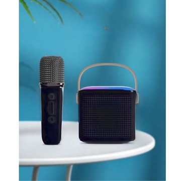 Mikrofon KARAOKE głosnik bluetooth zestaw dla dzieci LED DZIEŃ DZIECKA