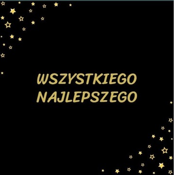 SERWETKI czarne Wszystkiego Najlepszego - 10 szt