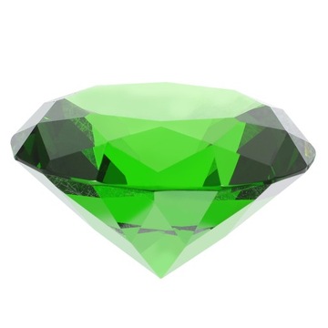 Szklana ozdoba w kształcie diamentu Czysty diament