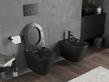 УНИТАЗ MEXEN RICO БЕЗОБЕДНИК ТОРНАДО МЕДЛЕННО ЗАКРЫВАЮЩЕЕСЯ СИДЕНЬЕ ДЮРОПЛАСТ SLIM