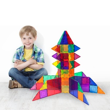 klocki magnetyczne panels 34 szt magnetic world 3d Zabawki konstrukcyjne