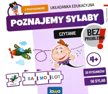 POZNAJEMY SYLABY UKŁADANKA EDUKACYJNA NAUKA CZYTANIA Z PROFESORKIEM