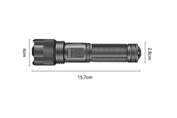 МОЩНЫЙ ВОЕННЫЙ ФОНАРЬ XHP50 ДИАПАЗОН ЗУМА 2 КМ