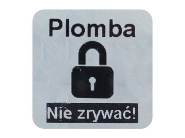 NAKLEJKI SERWISOWE PLOMBY 30x30 VOID MAT 500 szt