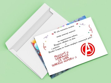 МСТИТЕЛИ ЖЕЛЕЗНЫЙ ЧЕЛОВЕК ХАЛК ТОР ПРИГЛАШЕНИЕ НА ДЕНЬ РОЖДЕНИЯ РЕБЕНКА + БЕСПЛАТНЫЙ КОНВЕРТ