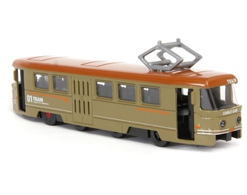 metalowy model tramwaj RETRO dźwięk światło ziel.