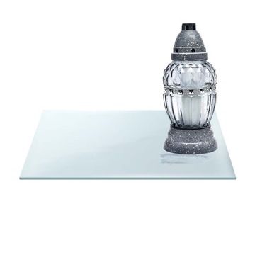 SZKLANA PODSTAWKA POD ZNICZE z LUSTRA 569k 40x20cm
