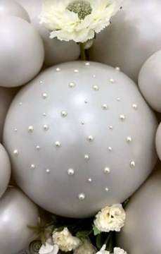 PEREŁKI SAMOPRZYLEPNE OZDOBA NA BALON TWARZ DEKORACJA ŚLUB WESELE CHRZCINY