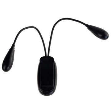 PODWÓJNA LAMPKA DIODY LED USB Z KLIPSEM DO CZYTANIA PRACY BEZPRZEWODOWA