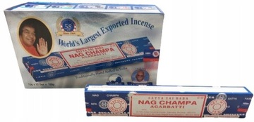 INDYJSKIE KADZIDEŁKA PYŁKOWE SATYA SAI BABA NAG CHAMPA 12 op x 15 gram