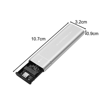USB 3.1 10G M.2 NVMe Внешний корпус Практичный Удобный Прочный Серебристый