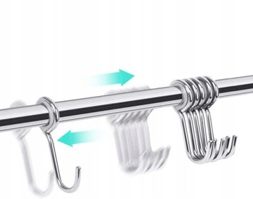 Кухонная штанга с 8 вешалками, 54 см.