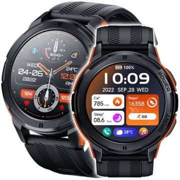 SMARTWATCH MĘSKI POLSKIE MENU SPORTOWY ZEGAREK WODOODPORNY ROZMOWY ZDROWIE