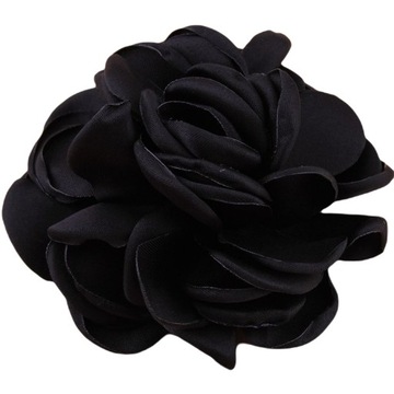 ПРЯЖКА БОЛЬШАЯ ДЛЯ ВОЛОС РОЗА, ЧЕРНАЯ, ЭЛЕГАНТНАЯ, МОДНАЯ, 8 СМ