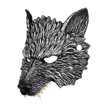 Luxury Wolf Half Face Cosplay Costume Masquerade Accessories Cover Half for