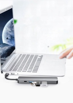 АДАПТЕР USB C HUB MACBOOK AIR PRO M1 M2 M3 ДОК-СТАНЦИЯ HDMI USB 5 в 1 PD