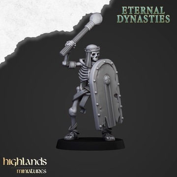 Ancient Skeleton with Hand Weapon #10 Highlands Miniatures