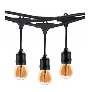 Girlanda Ogrodowa 100m+LED 4W G45 AMBER E27 ⌀4,5cm