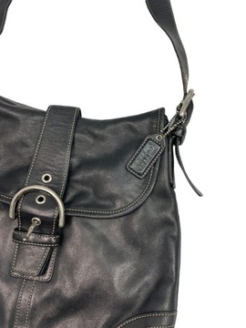 Elegantná čierna dámska kabelka s opaskom COACH