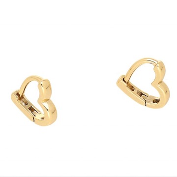 KOLCZYKI DZIECINNE SERCA STAL 316L PREZENT