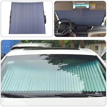 WYSUWANA OSŁONA PRZECIWSŁONECZNA 65X140 CM NA PRZEDNIĄ SZYBĘ SAMOCHODU