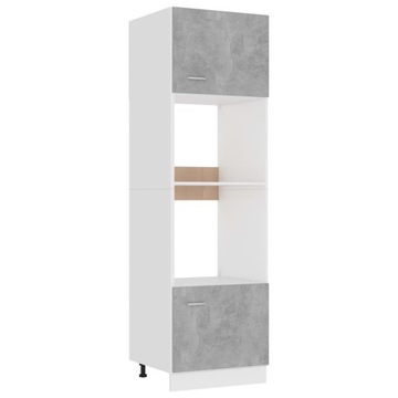 SZAFKA NA MIKROFALÓWKĘ SZAROŚĆ BETONU 60X57X207CM