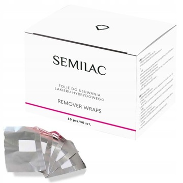 Semilac Remover Wraps 50 Folie Do Usuwania Hybryd