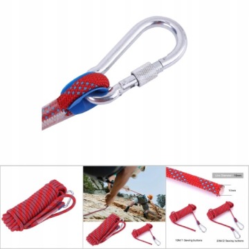 СУХОЖИЛЬНАЯ ВЕРЕВКА 10М 10ММ СТАТИЧЕСКАЯ КРАСНАЯ