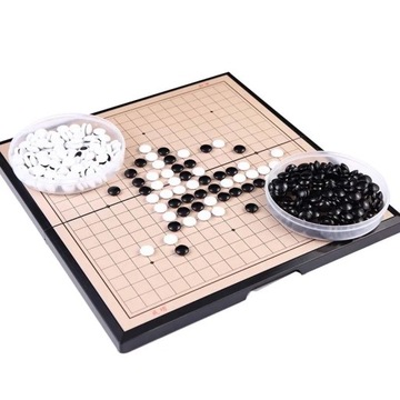 19*19 linii magnetyczne go gra składana weiqi akrylowa czarna biała szacho