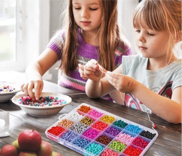 Zestaw Koralików do Robienia Bransoletek 3mm 12000