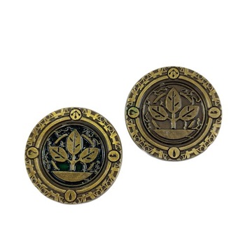 ŻYWIOŁ ZIEMI ZŁOTA METALOWA MONETA 1 SZT LARP RPG