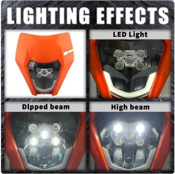 KTM EXC LAMP ENDURO EXC-F ОДОБРЕНИЕ ОБТЕКАТЕЛЬ ФАРА SUPERMOTO