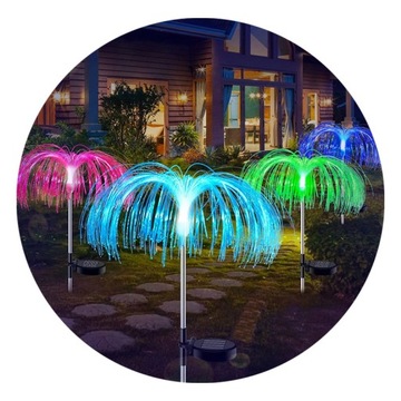 4Szt LAMPA SOLARNA OGRODOWA MEDUZA LAMPKA