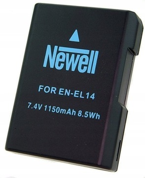 BATERIA NEWELL DO NIKON EN-EL14 D3300 D3400 D5100 D5200 D5300 D5500 + ŁAD.