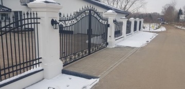 Бетонные усадебные заборы с каркасом, СТИЛЬНЫЕ
