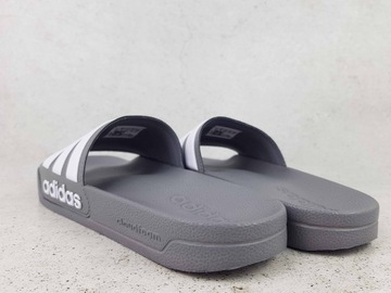 ADIDAS ADILETTE SHOWER KLAPKI PLAŻOWE BASEN SZARE