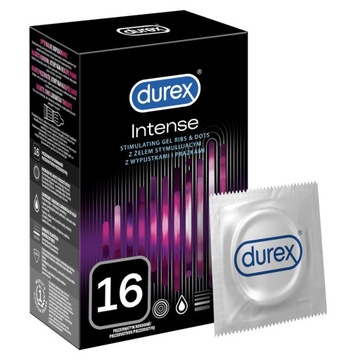 Prezerwatywy Durex Intense 16 potęgujące doznania z wypustkami