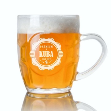 Kufel do Piwa z Imieniem Grawerem Personalizowany na Prezent Urodziny 500ml
