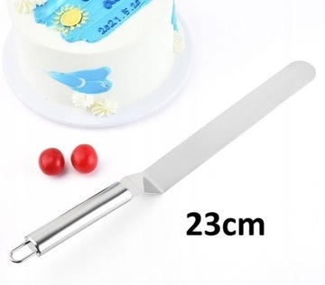 ŁOPATKA SZPATUŁKA DO WYGŁADZANIA KREMU NA TORCIE WYGIĘTA 23cm WĄSKA MAŁA