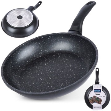 Patelnia GRANITOWA do smażenia duszenia ORION GRANDE 24 cm na gaz indukcje