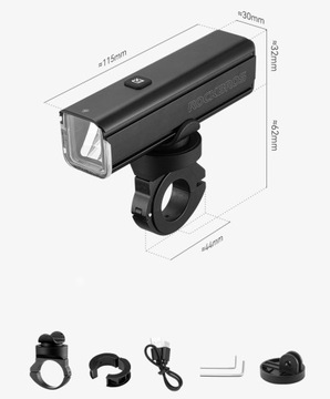 Велосипедный фонарь передний 90° IPX6 ROCKBROS RHL1000lm