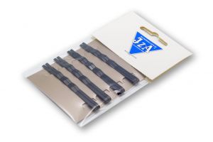 Wsuwki Iza karbowane szerokie czarne 6cm/8szt