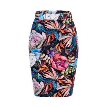 ЮБКА-КАРАНДАШ, РАЗНОЦВЕТНАЯ, ТРИКОТАЖНАЯ, ПОЛЬША M