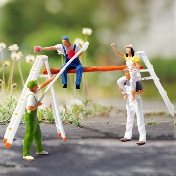 8 раскрашенных вручную фигурок художника в масштабе 1:64